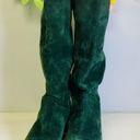 Mootsies Tootsies Vintage 80s  Green Suede Boots 8.5 Made In Yugoslavia Photo 2