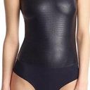 Commando  Faux Leather Bodysuit Black Croc Reptile Sleeveless Size Small Edgy Photo 0