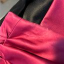 White House | Black Market WHBM Pink/Black Satin Strapless Rhinestone Bodycon Pencil Dress Size 4 Photo 10