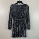 BB Dakota  Sequins Dress Black Silver XS Photo 5