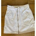 ALC Frank A.L.C. Christie Tie Waist Zip Front Denim Skirt Eggshell Women's Size 0 Photo 2