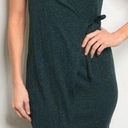 PaperMoon  Black Glitter Short Sleeve Wrap Dress Photo 0