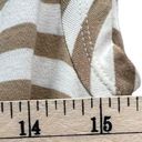 Banana Republic  Dress Womens XS Tan White Stripe Wrap V Neck Tie Waist Stretch Photo 5