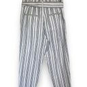 Madewell  Linen-Cotton Paperbag Pants in Dark Baltic Stripe Size 4 Beachy Summer Photo 4