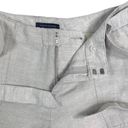 Tommy Hilfiger  Linen Wide Leg Pocketed Waist Tie Relax Fit Pant Beige Sz 4 Photo 7