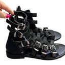 Zadig & Voltaire  Capri Crush Black Leather Gladiator Sandals Size 38 Photo 2