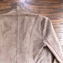 BCBGMAXAZRIA  • Jimmie Faux Suede Drape Jacket cropped waterfall Mocha tan beige Photo 9