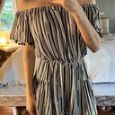 ee: Some Black and White Striped, Off the Shoulder Romper Size Small Photo 1