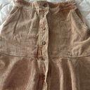 Corduroy Button Up Skirt Gold Photo 0