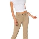 Hollister New  Jeans Womens 9R Boot Cut Mid Rise Embroidered Pants Khaki Photo 0