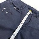 BLANK NYC  Intro Black Denim Destroyed Star Studded Pierced Skinny Photo 6