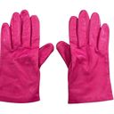 Fownes Womens Size 7 Gloves Real Genuine Leather Silk Lined Pink Vintage Photo 0