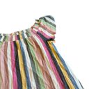 Marine layer  Shirley Off-Shoulder Rainbow Stripe Dress Comfy Stretch Size Medium Photo 3