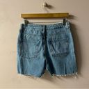 Topshop  Medium Wash Cutoff Mom Jean Shorts Photo 2