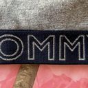 Tommy Hilfiger  grey navy cross back cotton sports bra sparkly silver logo Photo 6