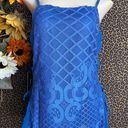 Doe & Rae ✅3/$30✅ NWT  Blue Embroidered Sleeveless Corset Side Tie Tank Blouse | LARGE | Photo 0