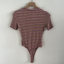 American Apparel  Mini Rib Striped Y2K 90s Bodysuit Small Photo 3