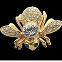 Joan Rivers VTG  Pave Crystal Clear Sim Diamond BEE PIN Brooch APRIL BIRTHSTONE Photo 1