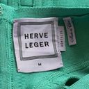 Herve Leger  Connie Bandage Dress Aqua Jade Size Medium NWOT Photo 8