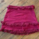 Skylar + Madison Burgundy Tassel Mini Skirt Size Small Photo 0