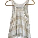 Kirra  Ivory and Metallic Gold Lace Tank, size S Photo 1