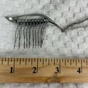 Silver Leaf Hair Pin Comb with Chain Set Photo 2