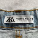 ZARA Vintage Style Ultra High Waisted Distressed Light Wash Denim Shorts 4/26 Photo 1