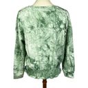 Nine West NEW  Green Tie Dye Smocked Hem Pullover Sweatshirt Women’s Medium Photo 2