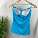 Anne cole  Blue Contour Tankini Halter Swim Suit Top L Photo 2