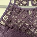 Francesca's Dark Purple Geometric Lace Dress Photo 3