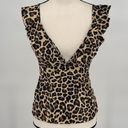 Beachsissi Leopard Ruffle V Neck Tummy Control Tank Swimsuit Size Medium Photo 3