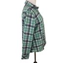 Orvis  Blue & Green Plaid Flannel Fleece Lined Button Up Shirt Size Medium Photo 4