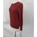 Tahari  2 Ply Cashmere Sweater Crewneck Pullover Split Hem Stretchy Rust Womens S Photo 3