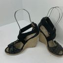 Club Monaco  Black Wedge Sandals 36.5 6.5‎ Photo 1