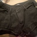Missguided Misguided ruffle trim shorts grey/ black like a faded black size 12 Photo 0