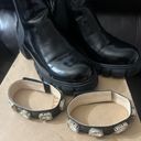 Steve Madden Amulet Jewel Embellished Lug Sole Chunky Block Heel Combat Platform Booties Photo 11