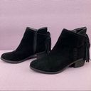 American Eagle  Outfitters Tassel Back Suede Ankle Boots Black 6 Photo 2