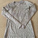 Lululemon  Run Swiftly Long Sleeve Gray Shirt Size 8 Bin 236 Photo 0