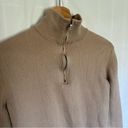 Banana Republic extra fine merino wool quarter zip funnel neck sweater neutral Photo 6