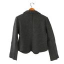 Katherine Barclay NWT  Gray Boiled Wool Blazer Cardigan Sweater L Photo 3