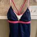 Nike Swim Tanking Top Navy With Fushia Size 12 Photo 0