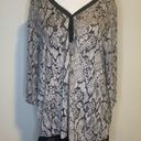 Donna Karan  SleepWear black and white snakeskin sleep top size M Photo 1