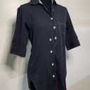 Billy Reid | blue asymmetrical placket button down shirt Photo 9