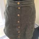 Sans Souci Green Suede Skirt Photo 1