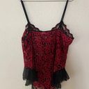 Lane Bryant  Intimates red black lace ruffle Teddy bodysuit lingerie 2X Photo 6