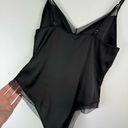 ZARA NWT  Black Satin Teddy Mesh Trim Bodysuit Sz Small Lingerie Sexy Photo 12