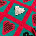 Jordache Vintage 90s  heart print green sweater Photo 6