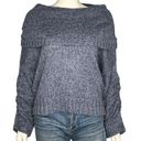 Nine West  Off the Shoulder Cowl Neck Blue Sweater Size M Photo 0