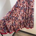 Soft Surroundings  Dress Kara maxi Paisley Boho Tiered Ruffles Size Medium M Photo 4