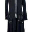 Joseph Ribkoff Vintage  Satin Trim Hoodie Jacket Black Photo 0